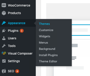 WordPress Dashboard Appearance - Theme